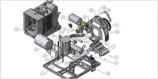 To Develop Detailed Assembly and Fabrication Drawings using CAD tools for Water Blasting System in USA