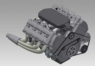 3D CAD Model of Engine